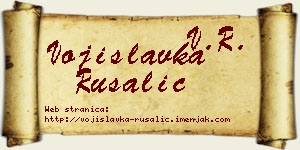 Vojislavka Rusalić vizit kartica